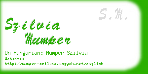 szilvia mumper business card